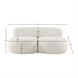 Meridian Furniture Venti Cream Boucle Fabric Loveseat