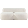 Meridian Furniture Venti Cream Boucle Fabric Loveseat