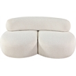 Meridian Furniture Venti Cream Boucle Fabric Loveseat