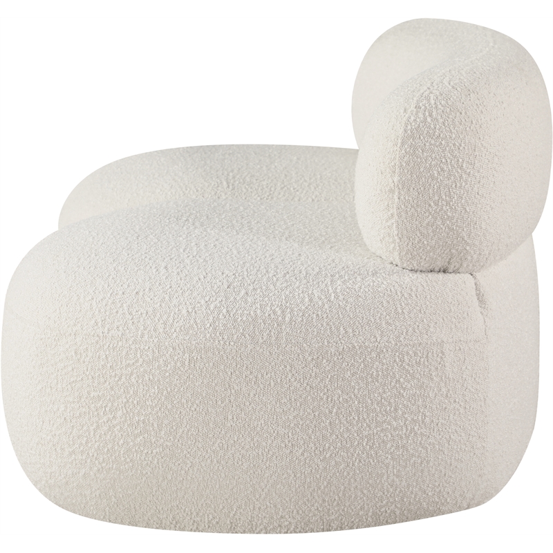 Meridian Furniture Venti Cream Boucle Fabric Loveseat