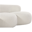 Meridian Furniture Venti Cream Boucle Fabric Loveseat