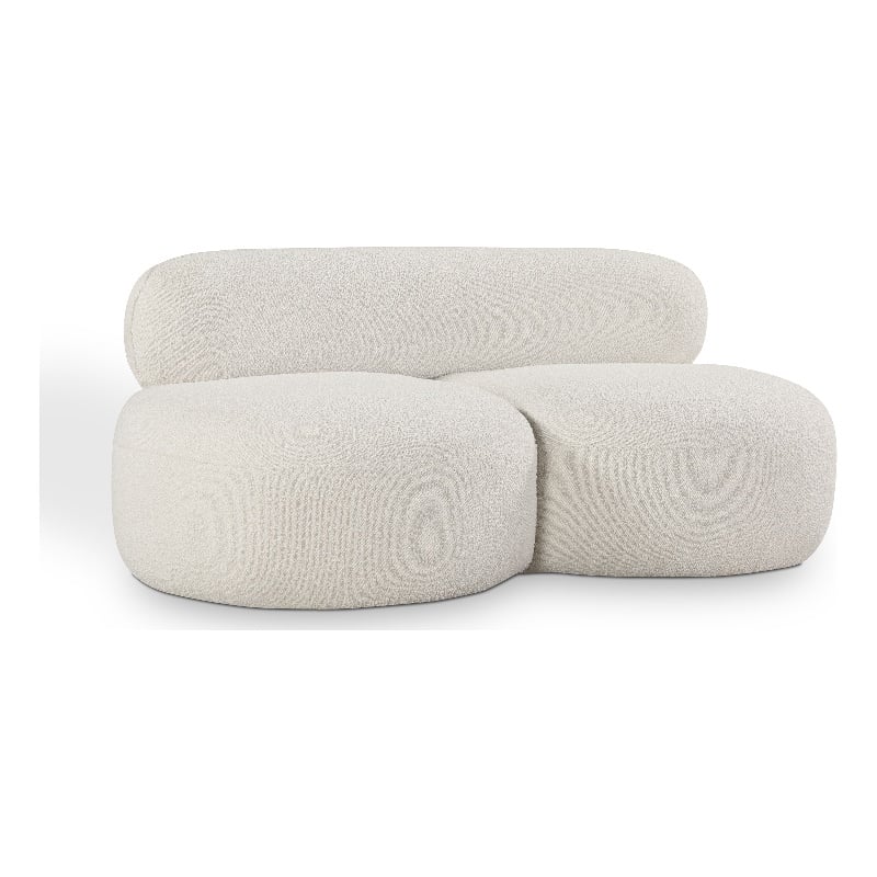 Meridian Furniture Venti Cream Boucle Fabric Loveseat