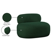 Meridian Furniture Venti Green Boucle Fabric Chair