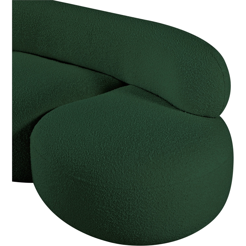 Meridian Furniture Venti Green Boucle Fabric Loveseat