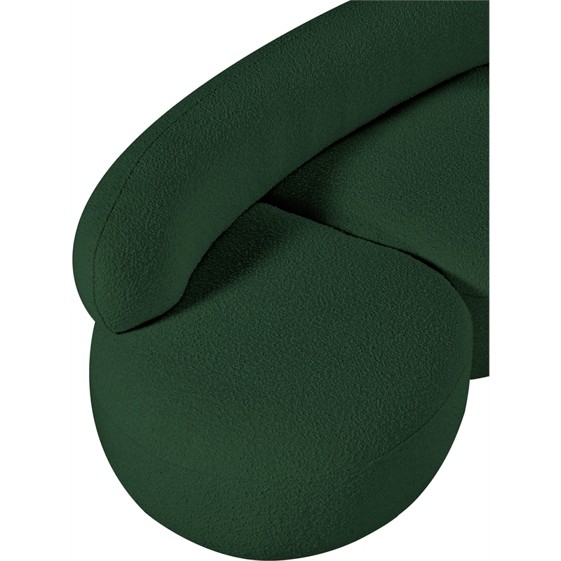 Meridian Furniture Venti Green Boucle Fabric Loveseat