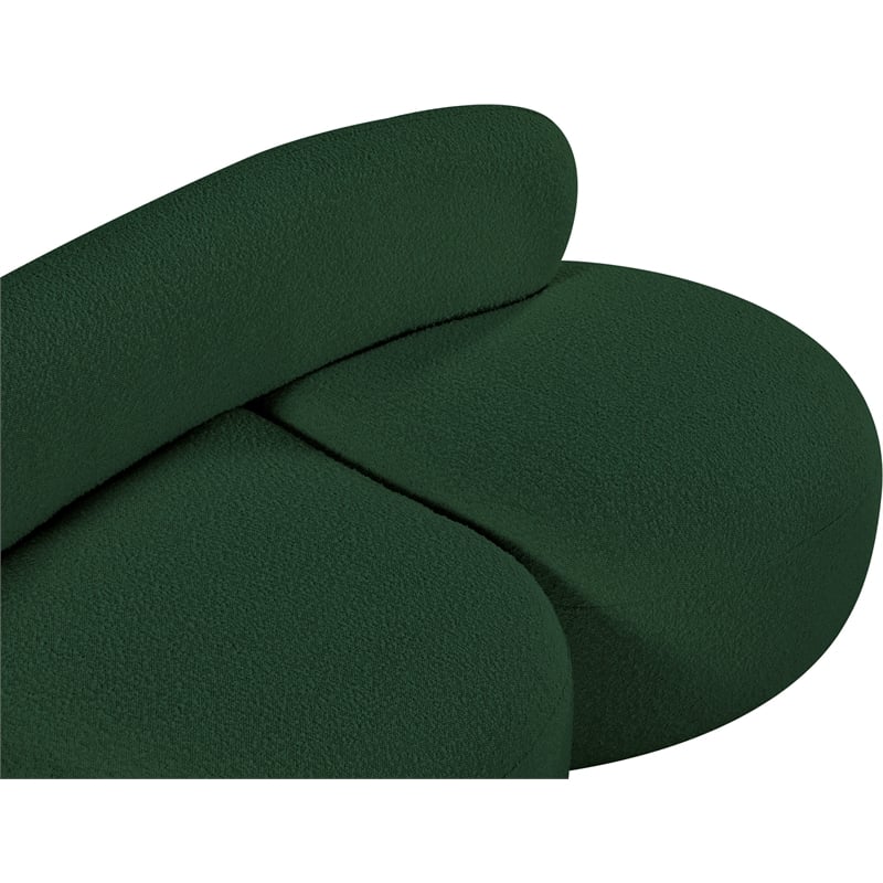 Meridian Furniture Venti Green Boucle Fabric Loveseat