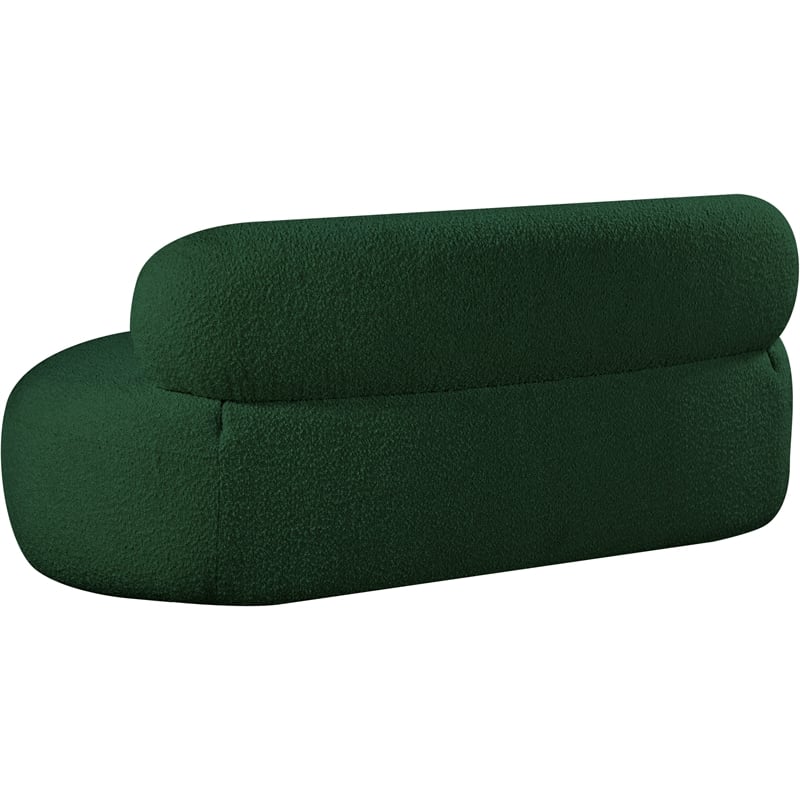 Meridian Furniture Venti Green Boucle Fabric Loveseat