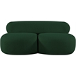 Meridian Furniture Venti Green Boucle Fabric Loveseat