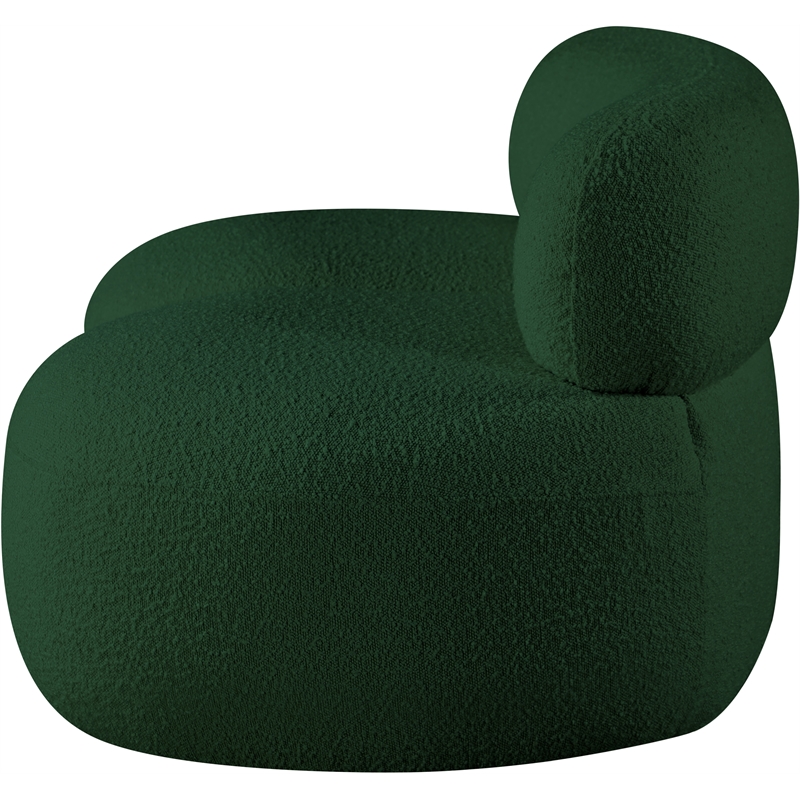 Meridian Furniture Venti Green Boucle Fabric Loveseat