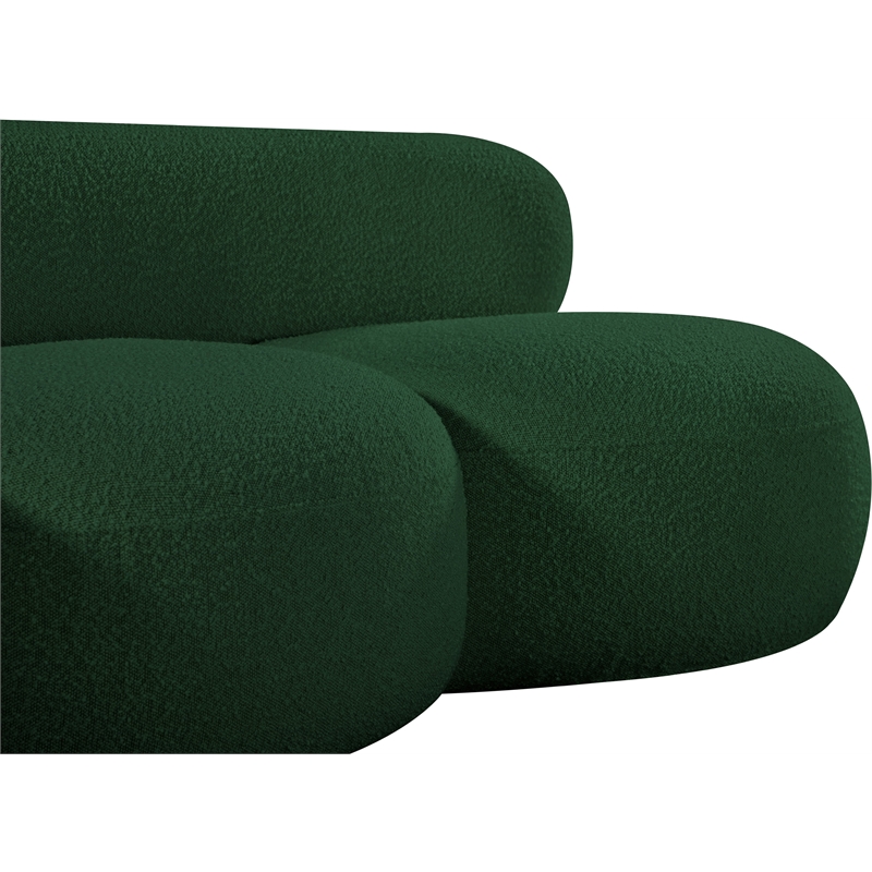 Meridian Furniture Venti Green Boucle Fabric Loveseat