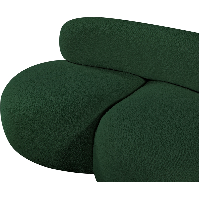 Meridian Furniture Venti Green Boucle Fabric Loveseat
