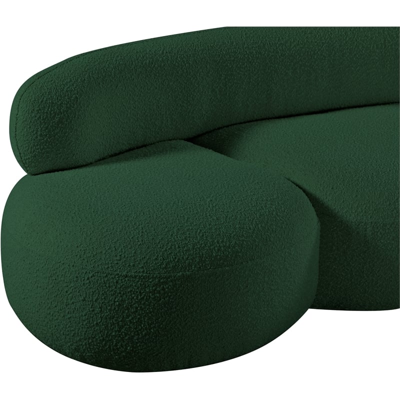Meridian Furniture Venti Green Boucle Fabric Sofa