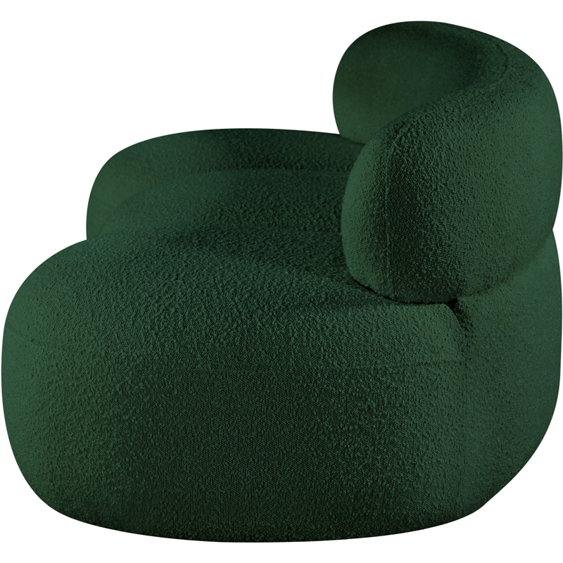 Meridian Furniture Venti Green Boucle Fabric Sofa