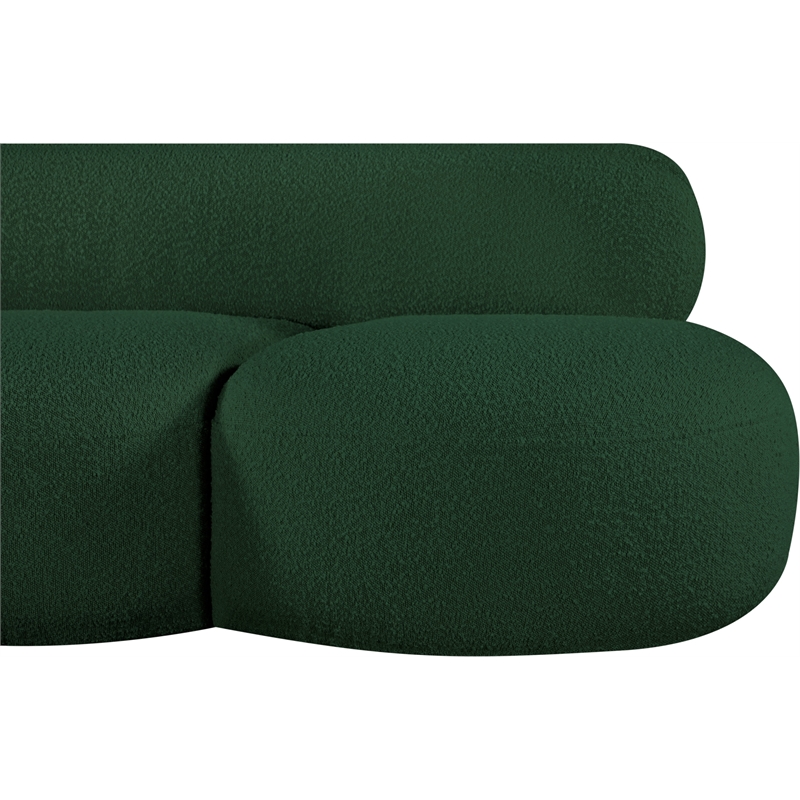 Meridian Furniture Venti Green Boucle Fabric Sofa