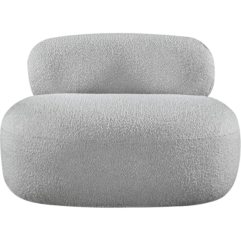 Meridian Furniture Venti Grey Boucle Fabric Chair