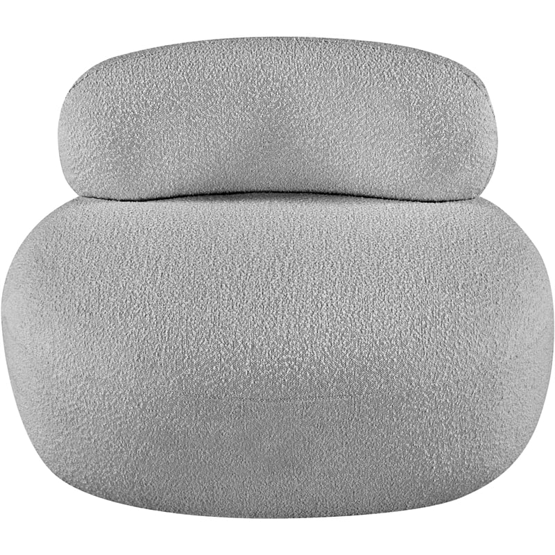 Meridian Furniture Venti Grey Boucle Fabric Chair