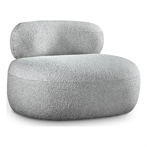Meridian Furniture Venti Grey Boucle Fabric Chair
