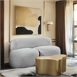 Meridian Furniture Venti Grey Boucle Fabric Loveseat
