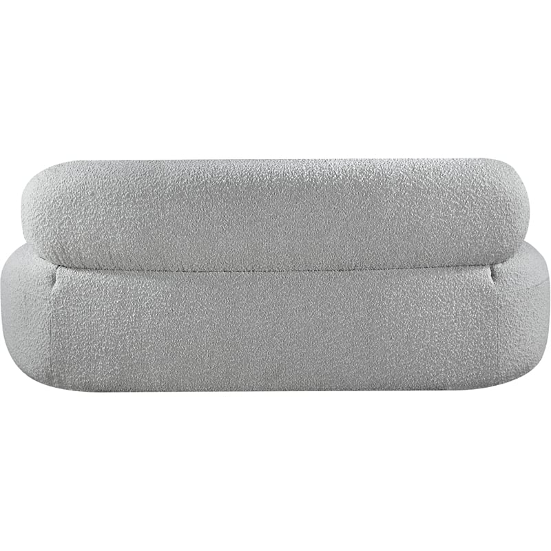 Meridian Furniture Venti Grey Boucle Fabric Loveseat
