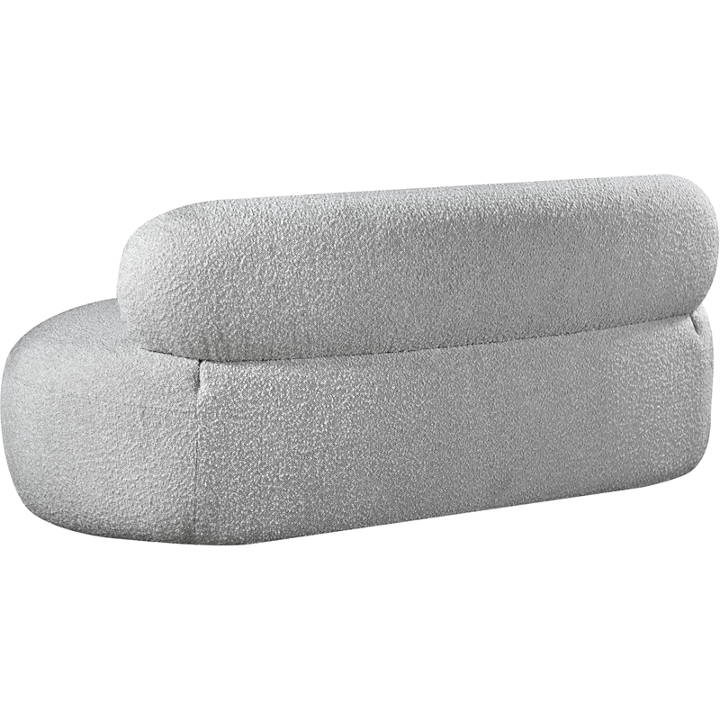 Meridian Furniture Venti Grey Boucle Fabric Loveseat