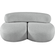 Meridian Furniture Venti Grey Boucle Fabric Loveseat