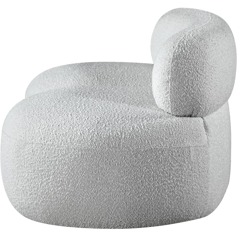 Meridian Furniture Venti Grey Boucle Fabric Loveseat