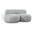 Meridian Furniture Venti Grey Boucle Fabric Loveseat