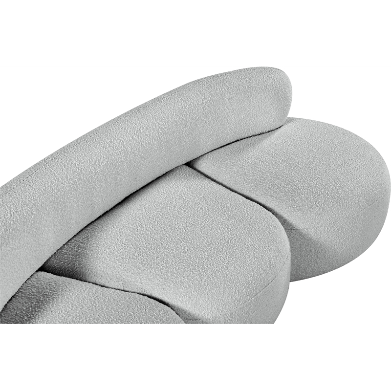 Meridian Furniture Venti Grey Boucle Fabric Sofa
