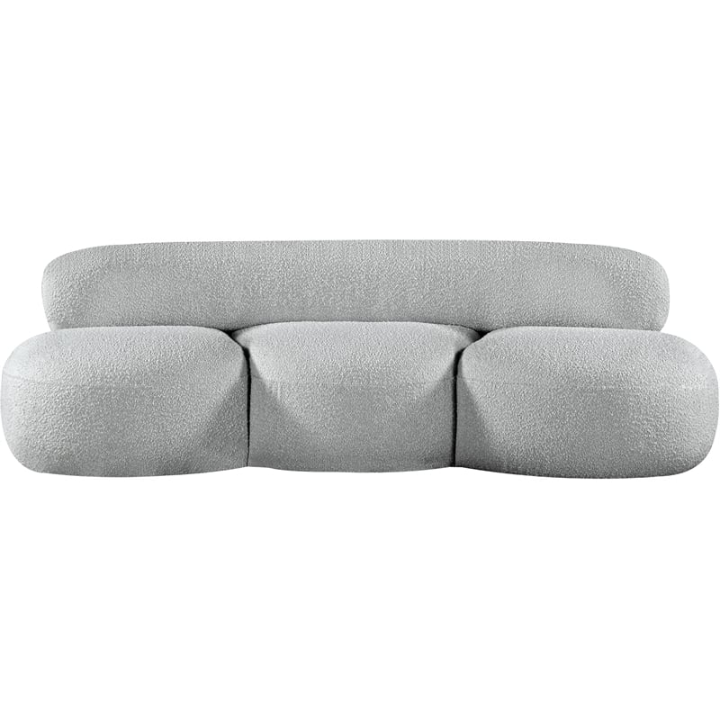 Meridian Furniture Venti Grey Boucle Fabric Sofa