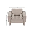 Meridian Furniture Madeline Beige Chenille Fabric Chair