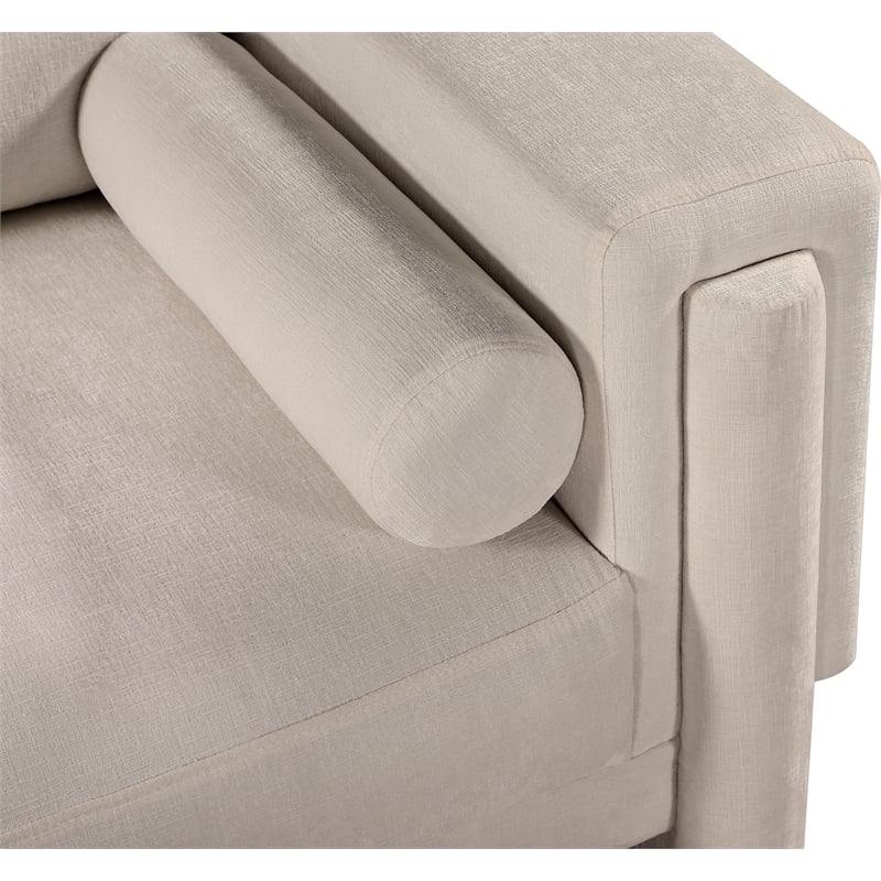 Meridian Furniture Madeline Beige Chenille Fabric Loveseat