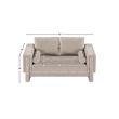 Meridian Furniture Madeline Beige Chenille Fabric Loveseat