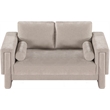 Meridian Furniture Madeline Beige Chenille Fabric Loveseat
