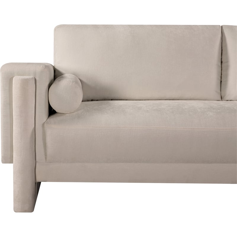 Meridian Furniture Madeline Beige Chenille Fabric Loveseat