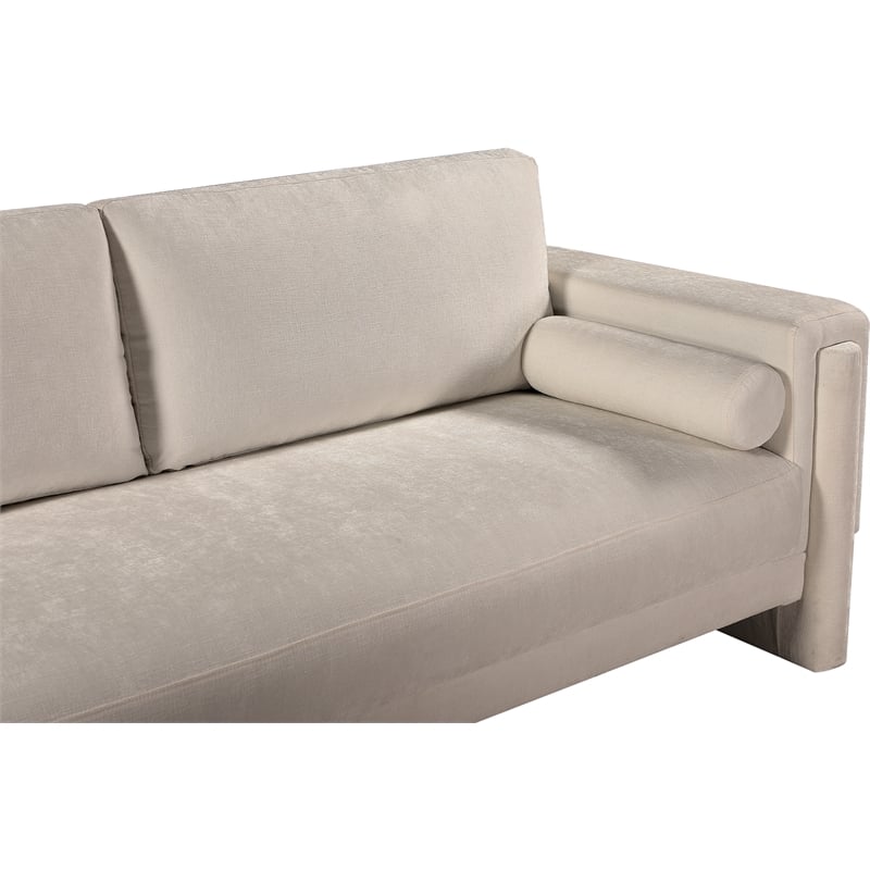 Meridian Furniture Madeline Beige Chenille Fabric Loveseat