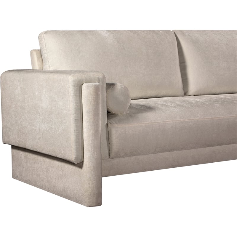 Meridian Furniture Madeline Beige Chenille Fabric Loveseat