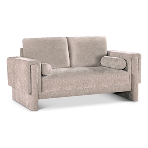 Meridian Furniture Madeline Beige Chenille Fabric Loveseat