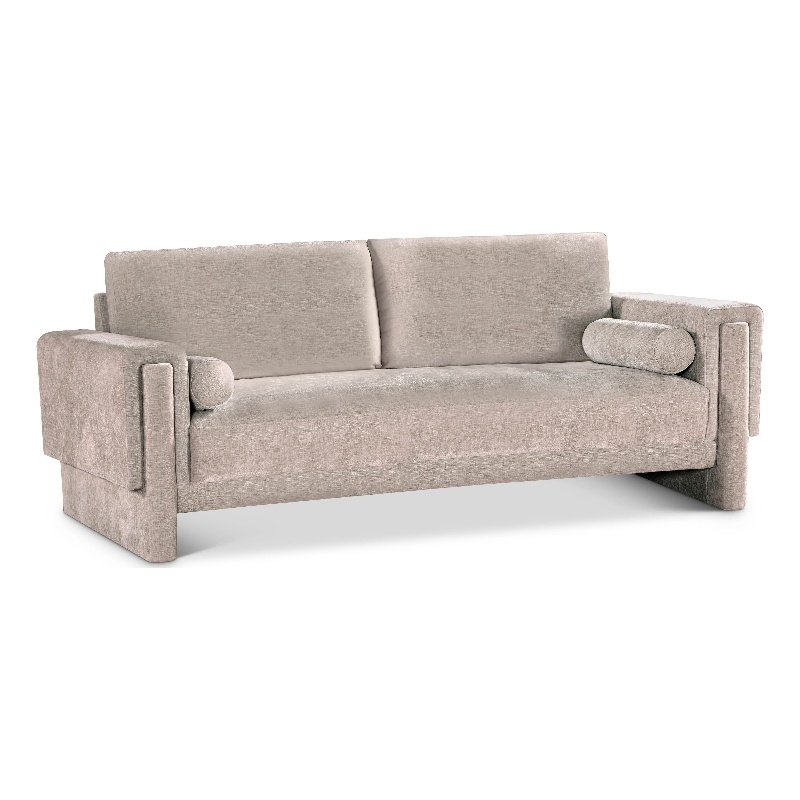 Meridian Furniture Madeline Beige Chenille Fabric Sofa