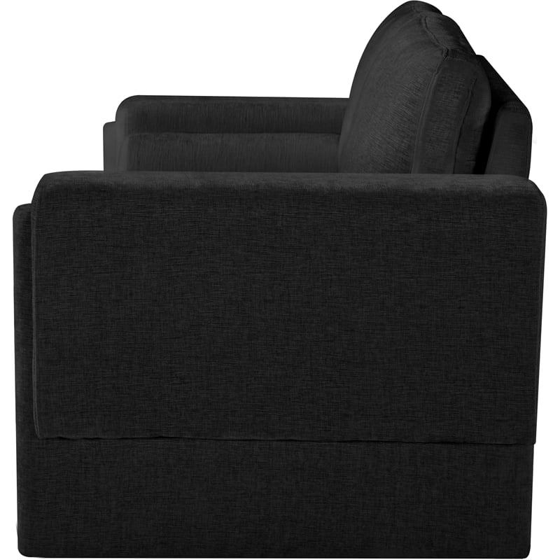 Meridian Furniture Madeline Black Chenille Fabric Loveseat