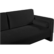 Meridian Furniture Madeline Black Chenille Fabric Sofa