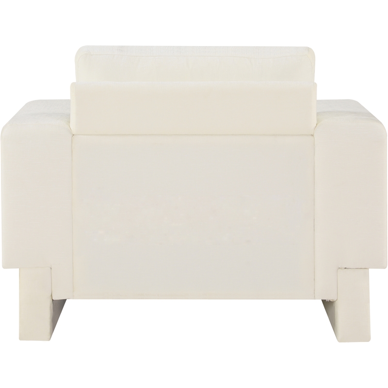 Meridian Furniture Madeline Cream Chenille Fabric Chair