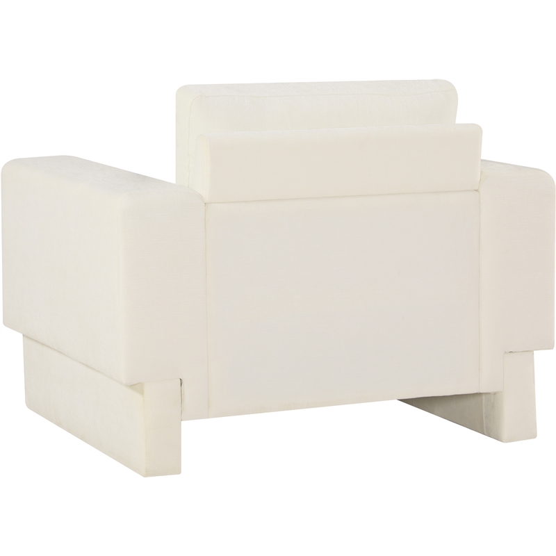 Meridian Furniture Madeline Cream Chenille Fabric Chair