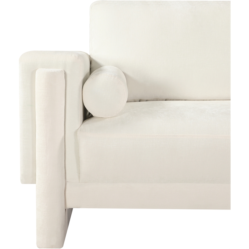 Meridian Furniture Madeline Cream Chenille Fabric Chair
