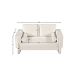 Meridian Furniture Madeline Cream Chenille Fabric Loveseat