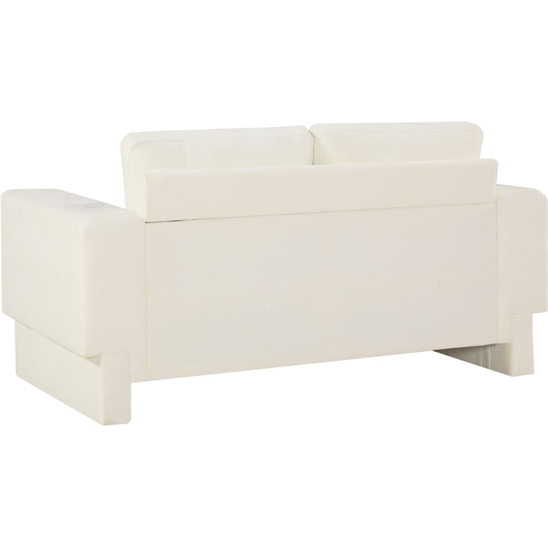 Meridian Furniture Madeline Cream Chenille Fabric Loveseat