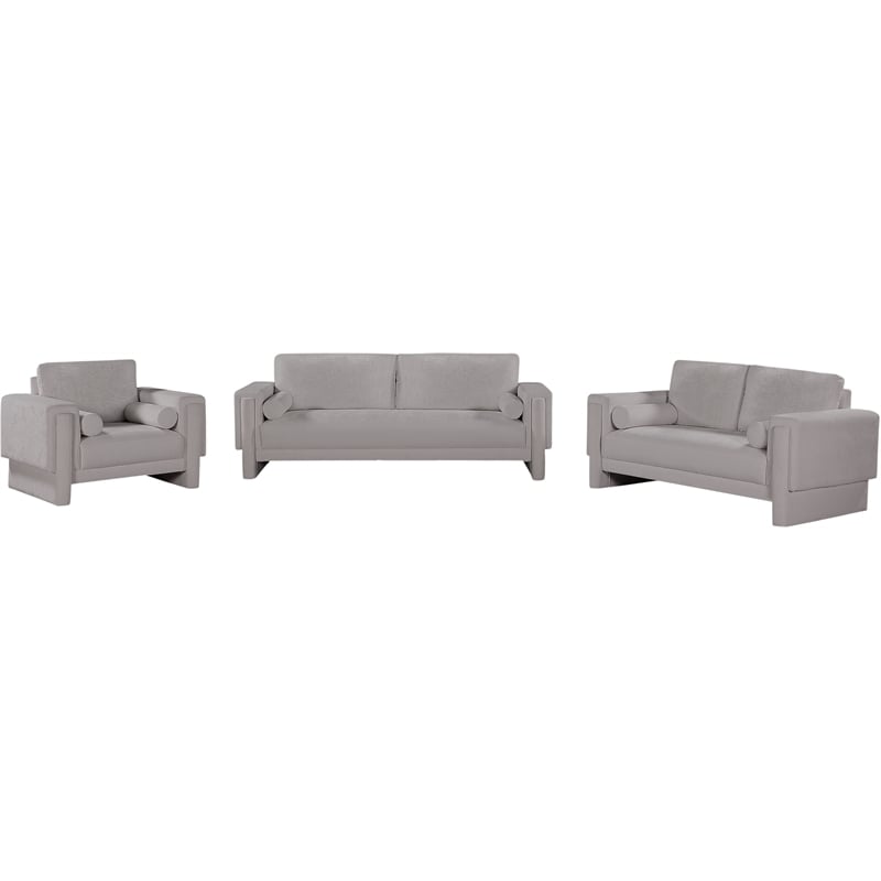 Meridian Furniture Madeline Grey Chenille Fabric Loveseat
