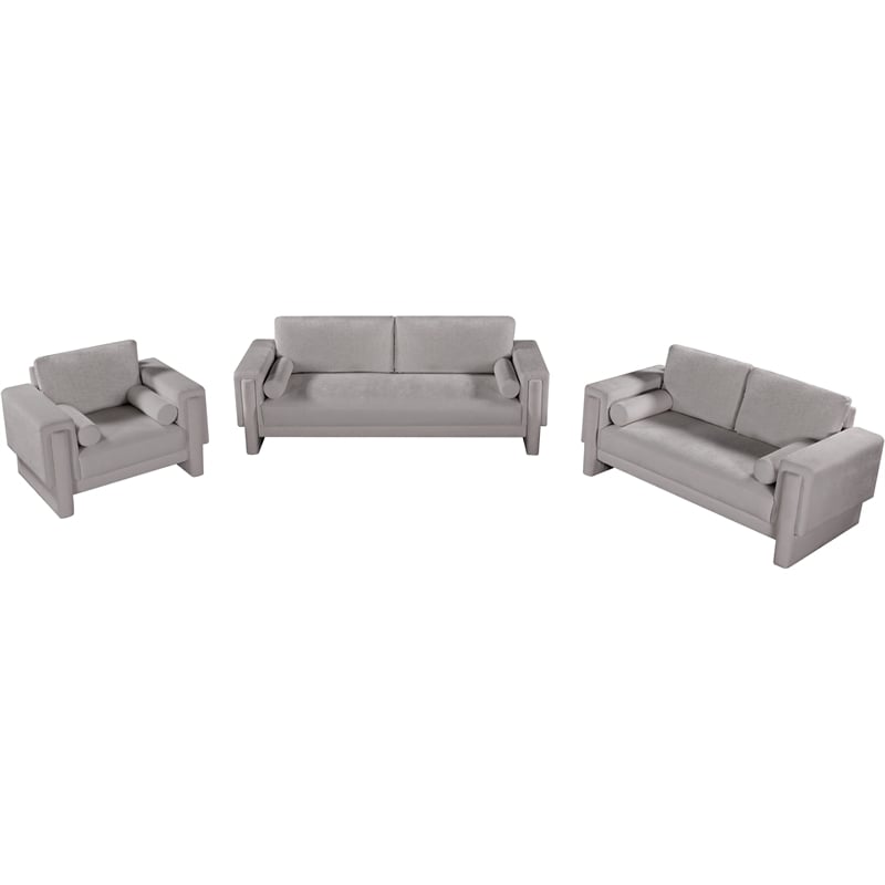 Meridian Furniture Madeline Grey Chenille Fabric Loveseat
