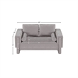 Meridian Furniture Madeline Grey Chenille Fabric Loveseat