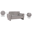 Meridian Furniture Madeline Grey Chenille Fabric Loveseat