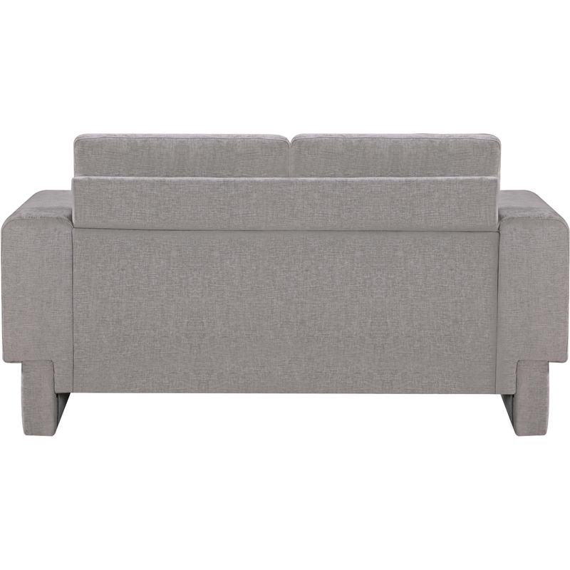 Meridian Furniture Madeline Grey Chenille Fabric Loveseat
